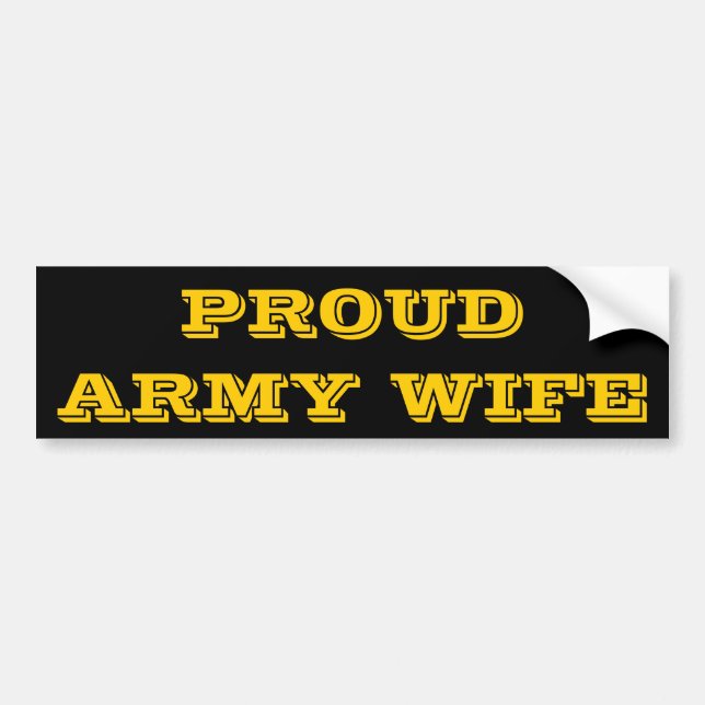 Autoaufkleber Proud Army Ehefrau (Vorne)