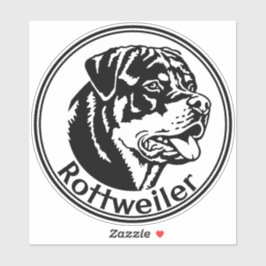Autoaufkleber Rottweiler rund Aufkleber