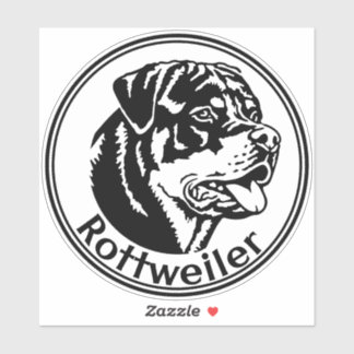 Autoaufkleber Rottweiler rund Aufkleber
