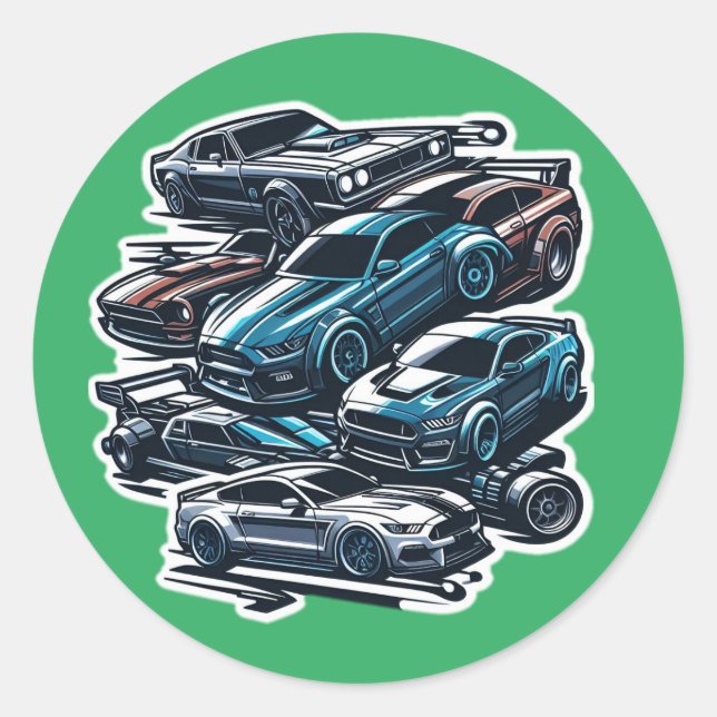 Autoaufkleber Runder Aufkleber (Vorderseite)