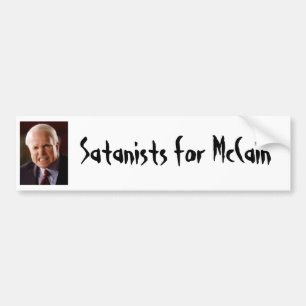 Autoaufkleber: Satanists für McCain Autoaufkleber