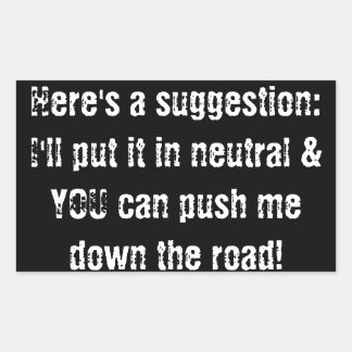 Autoaufkleber schneidet mich nicht ab rechteckiger aufkleber