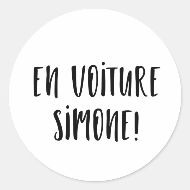 Autoaufkleber Simone Runder Aufkleber (Vorderseite)