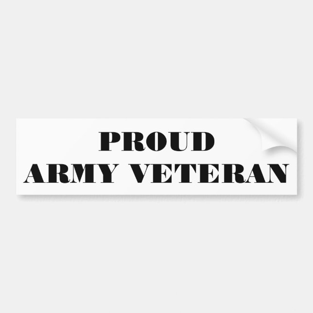 Autoaufkleber-stolzer Armee-Veteran Autoaufkleber (Vorne)