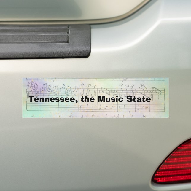 Autoaufkleber Tennessee Der Staat der Musik (Auf Auto)