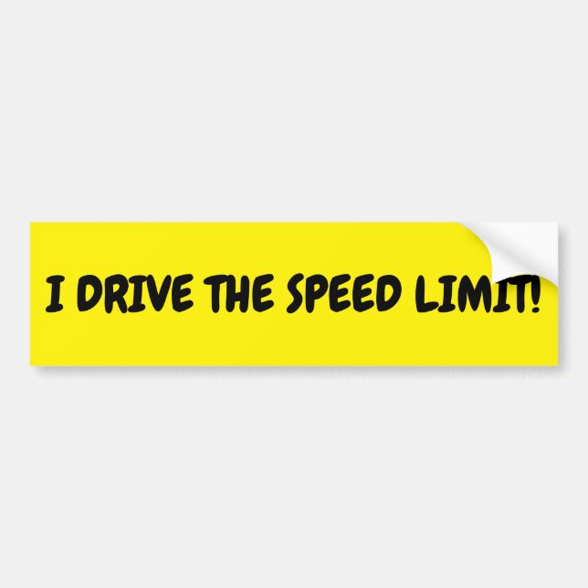 AUTOAUFKLEBER ÜBERARBEITETE "I Drive THE SPEED LIM (Vorne)