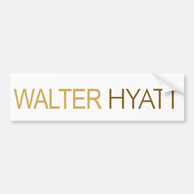 Autoaufkleber Walters Hyatt (Vorne)