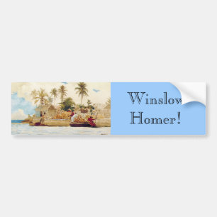 Autoaufkleber: Winslow Homer-Schwamm-Fischer Autoaufkleber