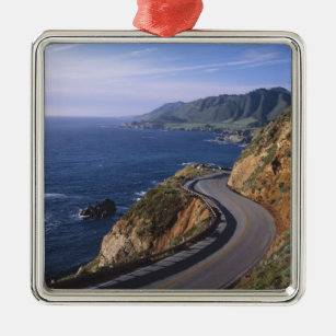 Autobahn 1 entlang der kalifornischen Küste in der Silbernes Ornament