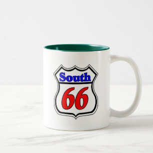 Autobahn 66 Süd Zweifarbige Tasse