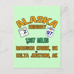 Autobahn Alaska Postkarte