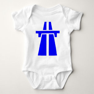 Autobahn, Autobahn, Autobahn - blau Baby Strampler
