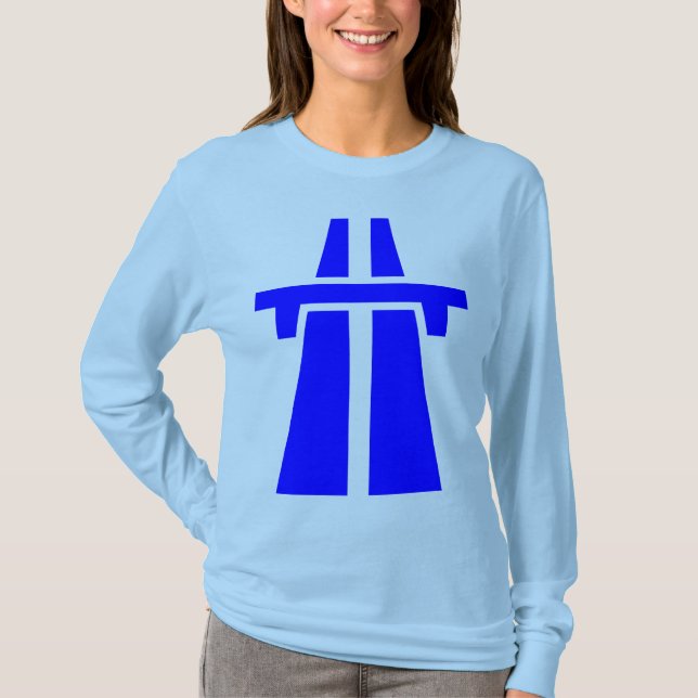 Autobahn, Autobahn, Autobahn - blau T-Shirt (Vorderseite)