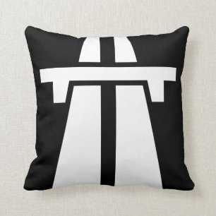 Autobahn, Autobahn, Autobahn - Weiß Kissen