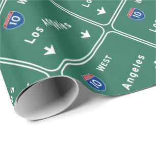 Autobahn-Autobahn Los Angeless Kalifornien Geschenkpapier