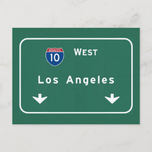 Autobahn-Autobahn Los Angeless Kalifornien Postkarte