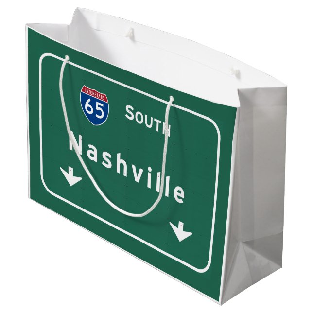 Autobahn-Autobahn Nashvilles Tennessee tn Große Geschenktüte (Rückseite Schrägansicht)