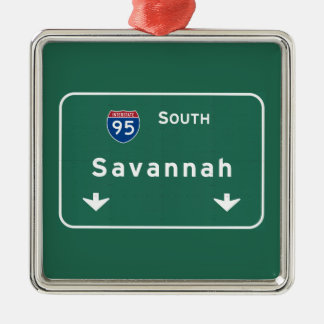 Autobahn-Autobahn Savanne-Georgia GA: Ornament Aus Metall