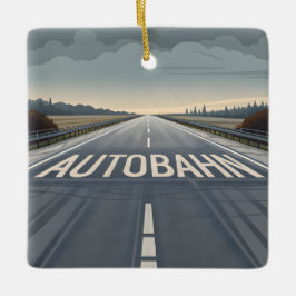 Autobahn Endlose Straßenperspektive Kunst Keramikornament