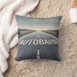 Autobahn Infinite Road Perspective Art Kissen