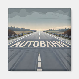 Autobahn Infinite Road Perspective Art Magnet