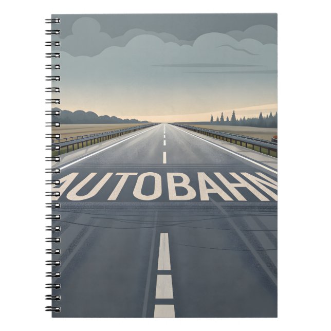 Autobahn Infinite Road Perspective Art Notizblock (Vorderseite)