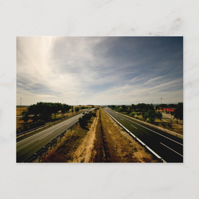 Autobahn Postkarte (Vorderseite)