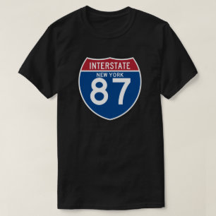 Autobahn-Schild New York NY I-87 - T-Shirt