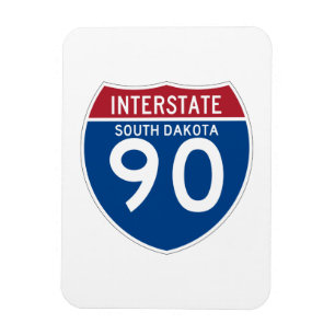 Autobahn-Schild South Dakota Sd I-90 - Magnet