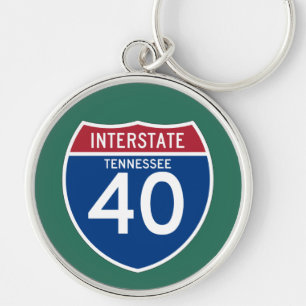 Autobahn-Schild Tennessees TN I-40 - Schlüsselanhänger