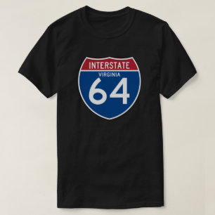 Autobahn-Schild Virginias VA I-64 - T-Shirt