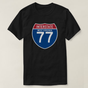Autobahn-Schild West Virginia WV I-77 - T-Shirt