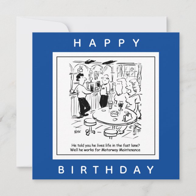 Autobahn Schnellstraße. Highlights Maintenance Wor Karte (Vorderseite)