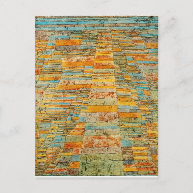 Autobahn und Autobahnen von Paul Klee Postkarte (Vorderseite)