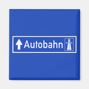 Autobahn, Verkehrszeichen, Deutschland Magnet
