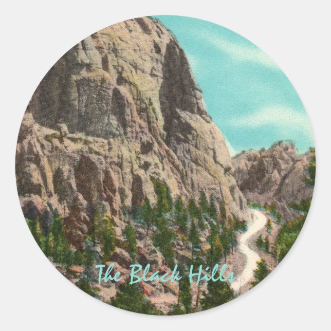 Autobahn zum Berg Rushmore Stickers (Vorderseite)