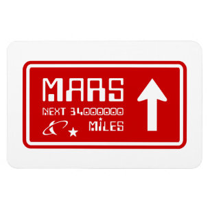 Autobahnabfahrt Mars Magnet