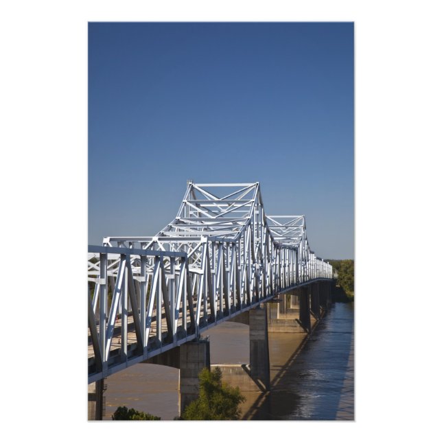 Autobahnbrücke I-20 über den Fluss Mississippi, Fotodruck (Vorne)