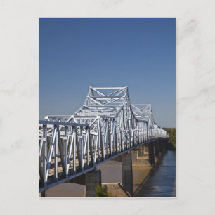 Autobahnbrücke I-20 über den Fluss Mississippi, Postkarte