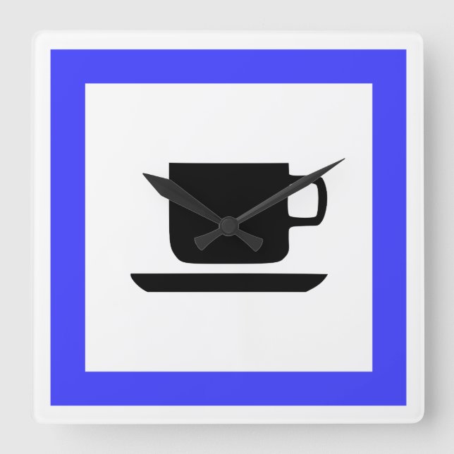 Autobahnsignal Quadratische Wanduhr (Vorderseite)