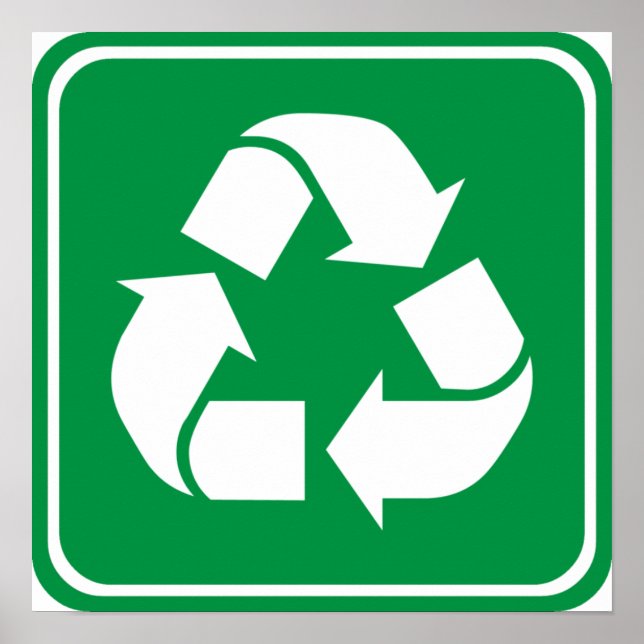 Autobahnzeichen gerecycelt poster (Vorne)