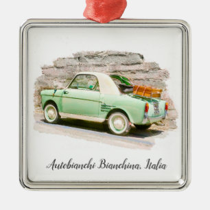 Autobianchi Bianchina Miniauto aus Italien Ornament Aus Metall