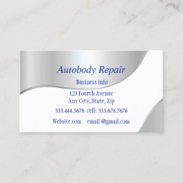 Autobody Repair Shiny Metal Background Visitenkarte