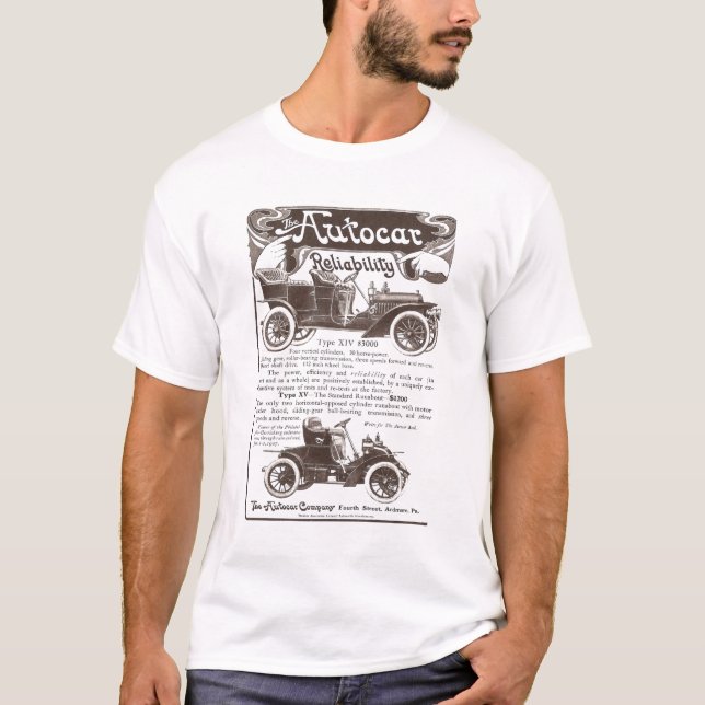 Autocarzeitschriften-Anzeigen-T - Shirt 1907 (Vorderseite)