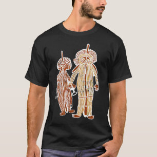 autochthoner Kunst-Petroglyph-Symbol T-Shirt