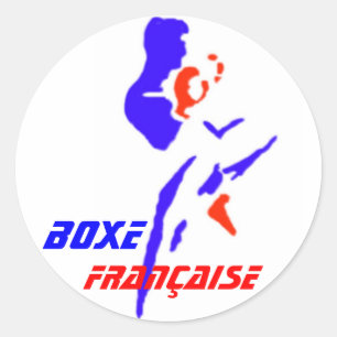 Autocollant Boxe Française Runder Aufkleber