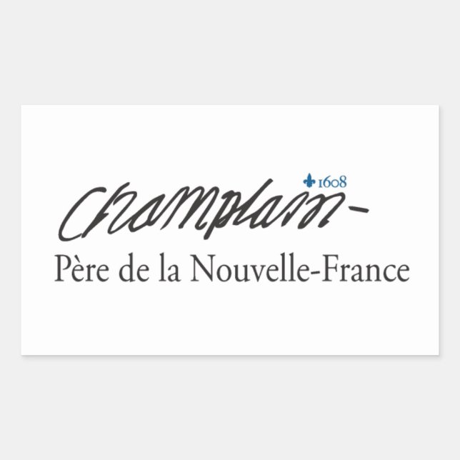 Autocollant x20 Champlain père Nouvelle-Frankreich Rechteckiger Aufkleber (Vorderseite)