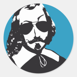 Autocollant x20 Samuel Champlain Hipster Lunettes Runder Aufkleber