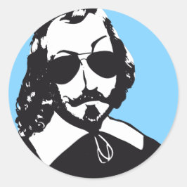 Autocollant x20 Samuel Champlain Hipster Lunettes Runder Aufkleber
