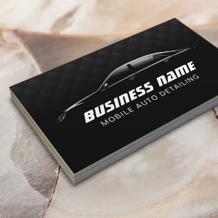 Autodetailing Automobil Luxus Schwarz Auto Visitenkarte